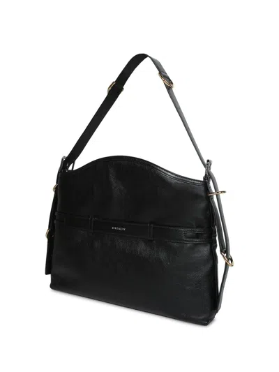 Givenchy Medium Voyou Leather Shoulder Bag In Black