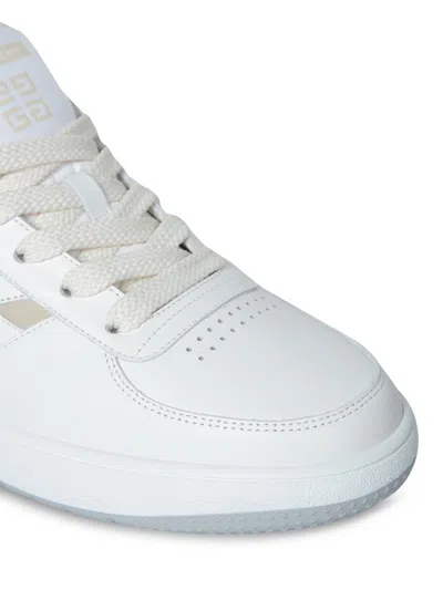 Givenchy G Move White Low Top Sneakers With Logo Detail On The Side In Leather Man