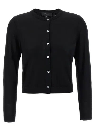 Theory Wool Cropped Cardigan