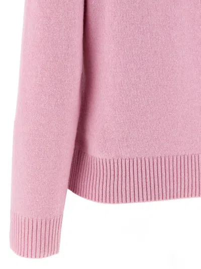 Ganni Wool Sweater With Poodle In Pink