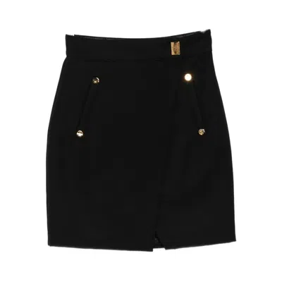 Elisabetta Franchi Button-detailed Mini Skirt In Black