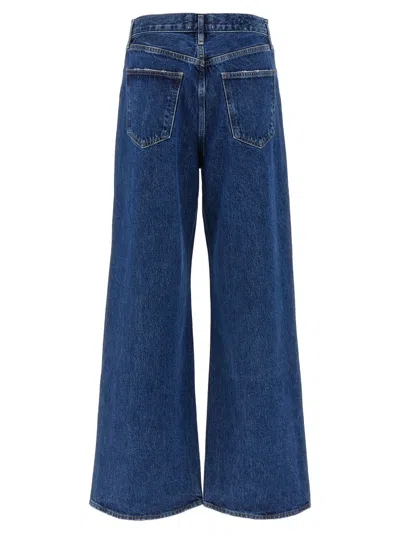 Agolde Low Curve High-rise Wide-leg Jeans In Blue