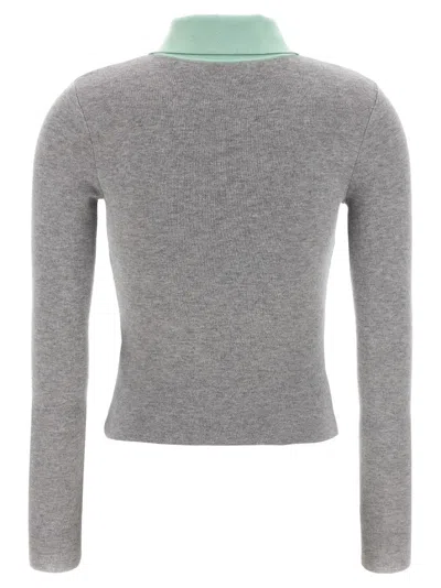 Self-portrait Buttoned Wool Cardigan In Gray