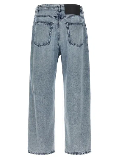 Jil Sander Antartic Blue Cotton 183 Aw 23 Treated Trousers In Brown
