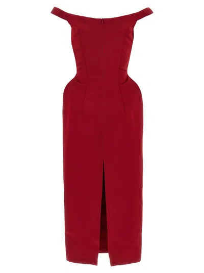Magda Butrym Silk Satin Sheath Midi Dress
