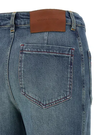 Victoria Beckham Alina Jean With Back And Front Pockets In Blue