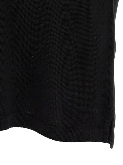 Tom Ford Piqué Shirt Polo Black In Black