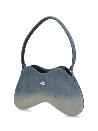 Diesel Denim Shoulder Bag With Double-d Shape