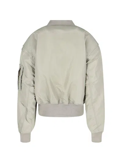 Entire Studios "broad" Zip Bomber Jacket Grey