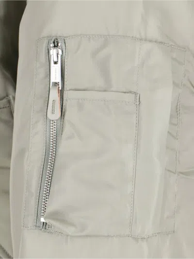 Entire Studios "broad" Zip Bomber Jacket Grey