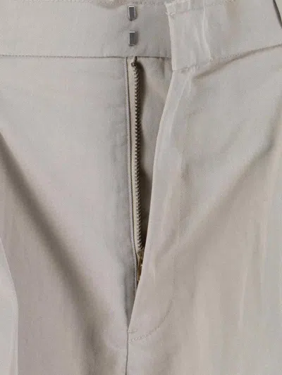 Alexander Wang Beige Tailored Shorts With Chain Detail In Gray