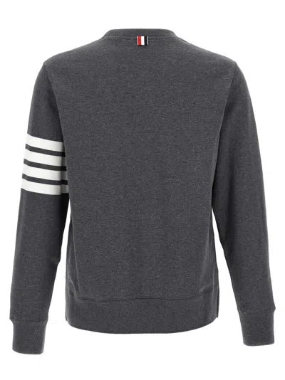 Thom Browne Classic Loopback 4-bar Sweatshirt Gray In Gray