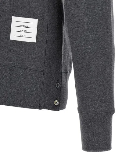 Thom Browne Classic Loopback 4-bar Sweatshirt Gray In Gray