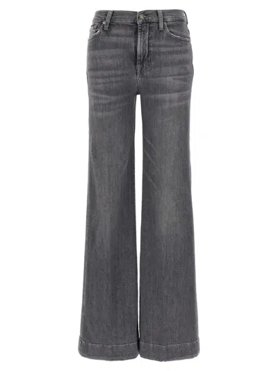 7 For All Mankind Denim Trousers With Belt Loops
