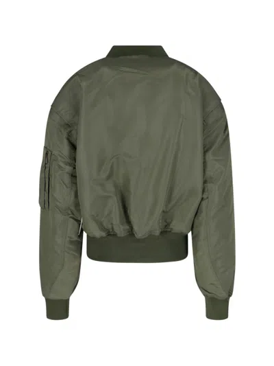 Entire Studios Broad Zip Bomber Jacket In Green