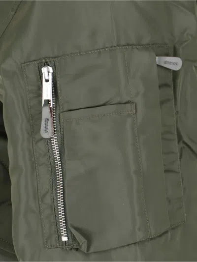 Entire Studios Broad Zip Bomber Jacket In Green