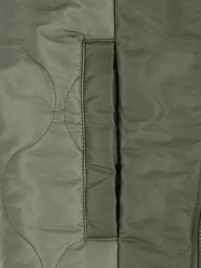 Entire Studios Broad Zip Bomber Jacket In Green