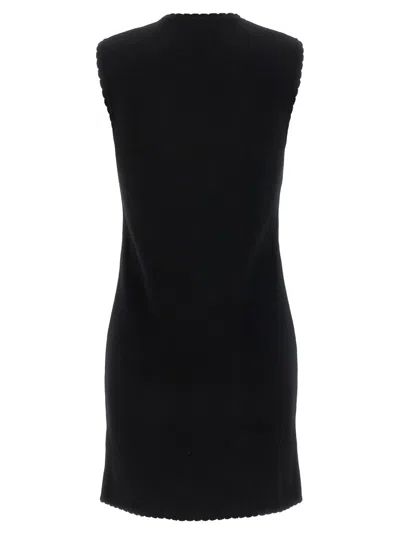 Moschino Merino Wool Mini Dress With Chain Detail