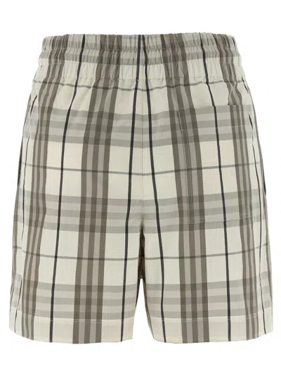 Burberry Embroidered Poplin Shorts In Pattern