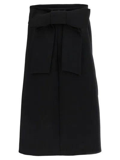 Moschino Black Fiocco Mini Dress In Black