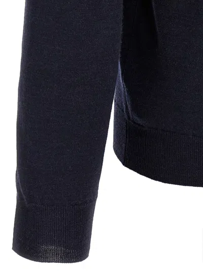 Zanone Crew Neck Wool Sweater With Ribbed Cuffs
