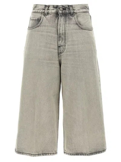 Haikure 'grey Wide Leg Jeans With Washed Effect' In Gray