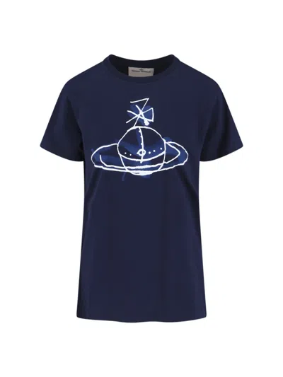 Vivienne Westwood Crew Neck Graphic Print Short Sleeves Top