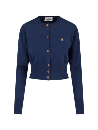 Vivienne Westwood Ribbed Crewneck Knitwear With Cuffs And Hem