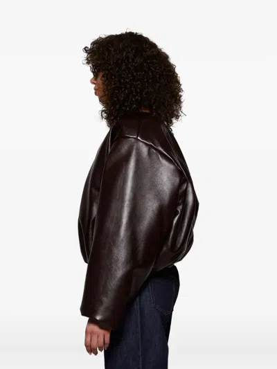 Magda Butrym Balloon-sleeve Bomber Jacket In Brown