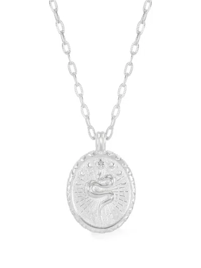 Dower & Hall Snake Talisman Necklace In Neutral