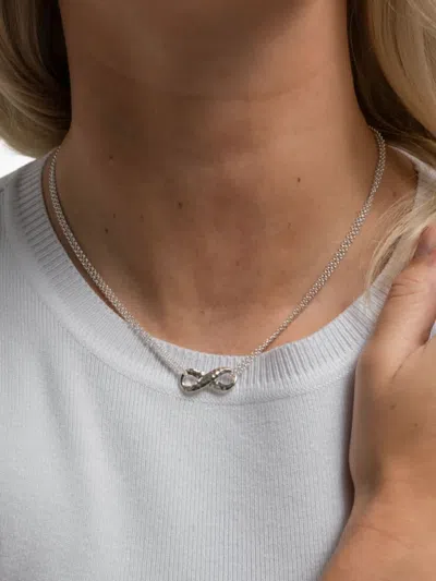 Dower & Hall Entwined Infinity Pendant Necklace In Neutral