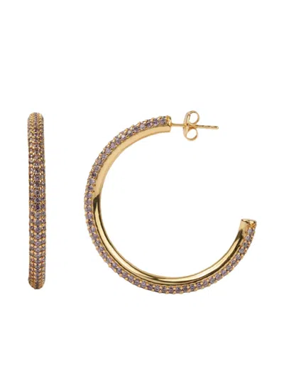 All The Luck In The World Crystal-embellished Hoop Earrings