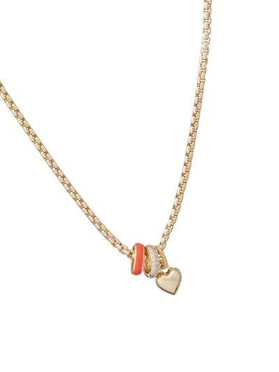 Roxanne Assoulin The Box Chain Heart-charm Necklace In Metallic