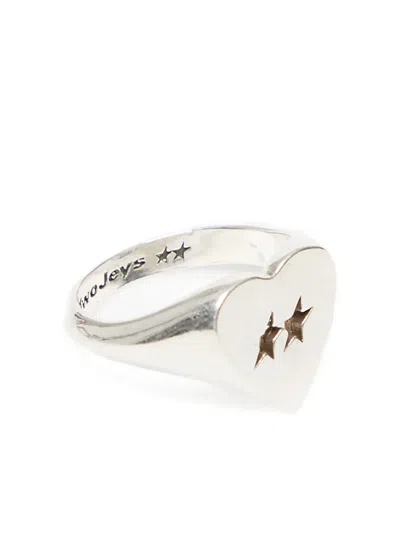 Twojeys Icon Heart Ring In Gray