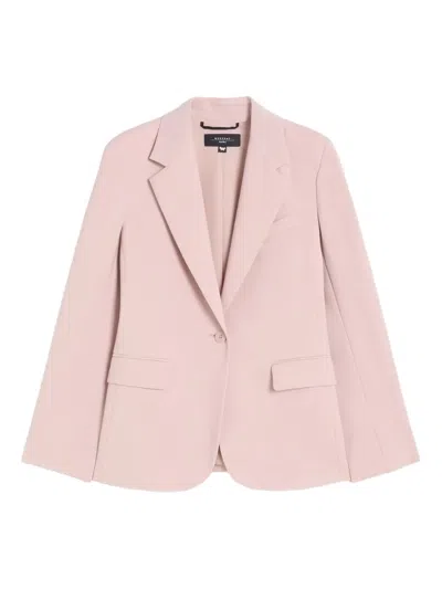 Weekend Max Mara Single-breasted Blazer In Pink
