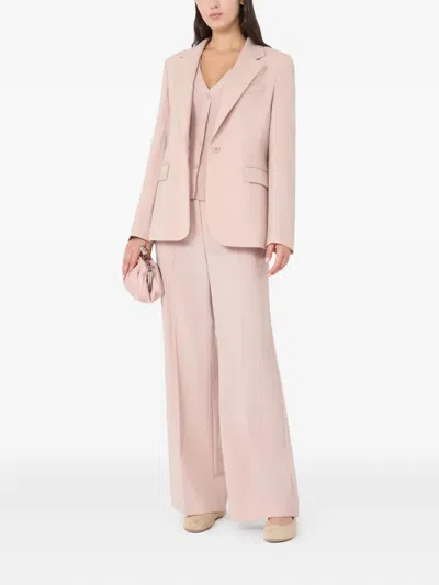 Weekend Max Mara Single-breasted Blazer In Pink