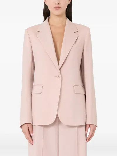 Weekend Max Mara Single-breasted Blazer In Pink