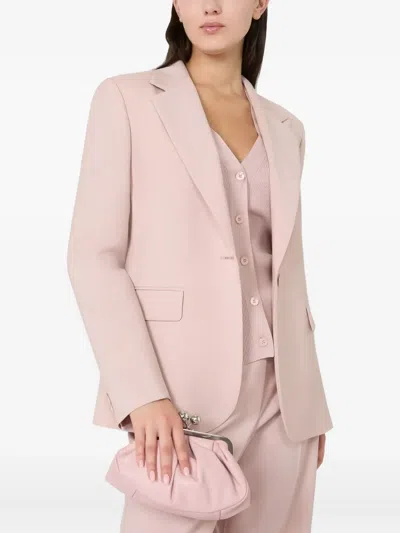 Weekend Max Mara Single-breasted Blazer In Pink