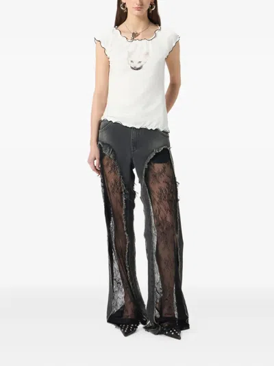 Blumarine Lace-panel Jeans