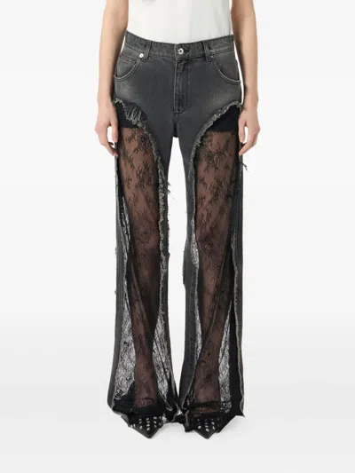 Blumarine Lace-panel Jeans