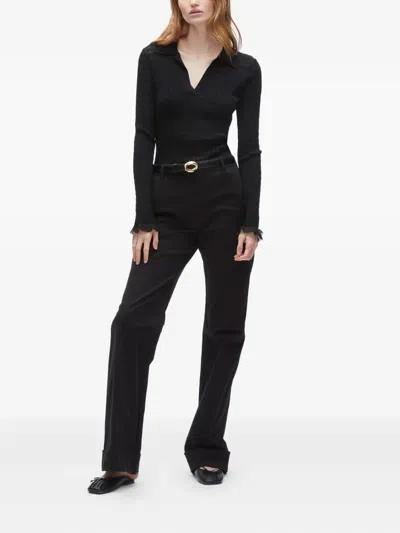 3.1 Phillip Lim Ribbed-knit Sweater In Black