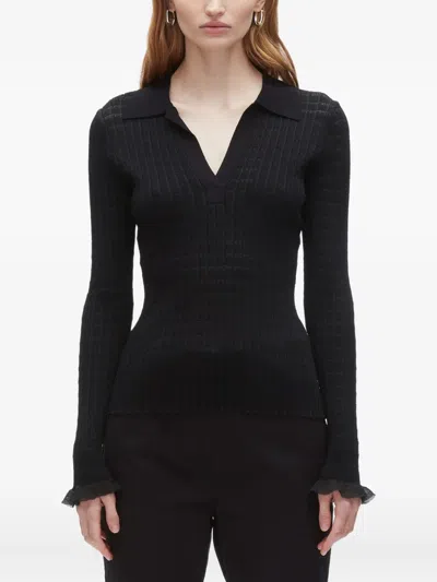 3.1 Phillip Lim Ribbed-knit Sweater In Black