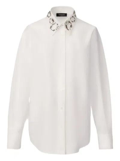 Fabiana Filippi Embellished-collar Shirt In White