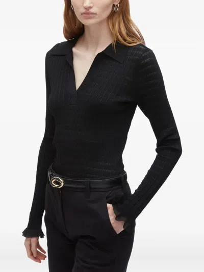 3.1 Phillip Lim Ribbed-knit Sweater In Black