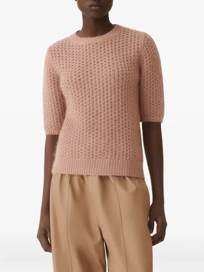 Fabiana Filippi Knitted T-shirt In Pink