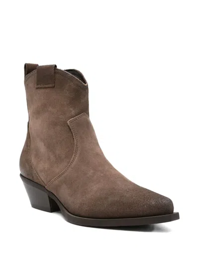 Metisse 50mm Pointed-toe Suede Cowboy Boots In Brown