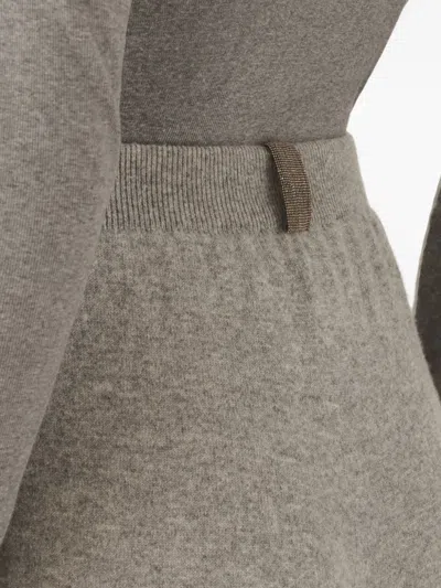 Fabiana Filippi Wide-leg Grey Pants With Relaxed Silhouette And Soft Texture In Gray