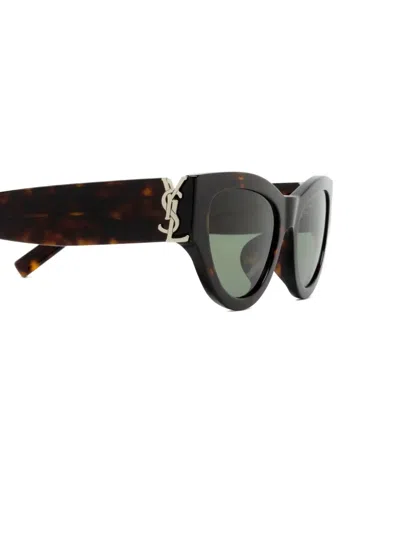 Saint Laurent Sl M94 Tortoiseshell Logo Sunglasses In Brown