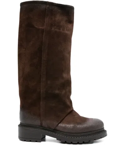 Metisse 40mm Slouch Knee-high Boots In Brown