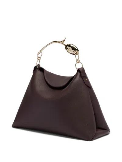 Erdem Midi Bloom Tulip-handle Leather Tote Bag
